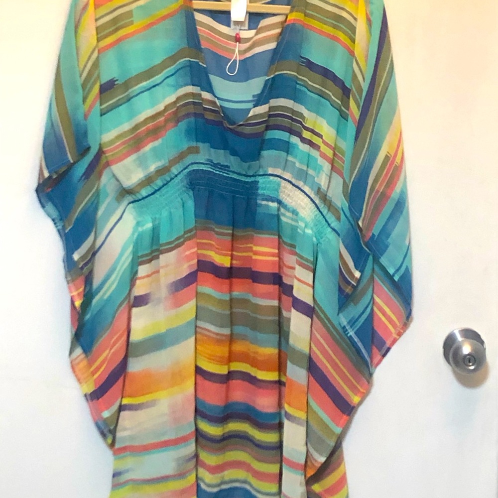 Beautiful Kaleidoscope of color cover-up/tunic